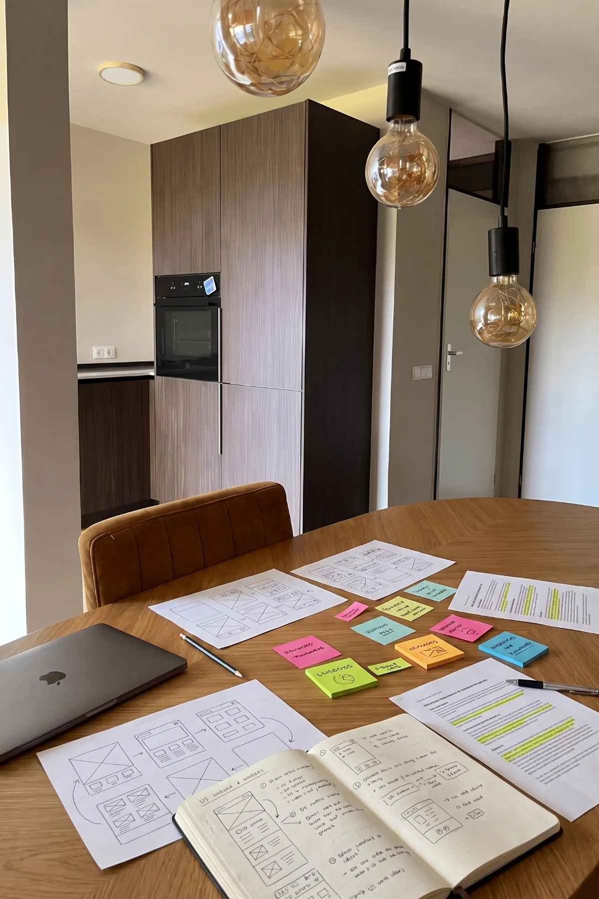 Ontwerpen — Het idee krijgt vorm: wireframes, kleur, richting.