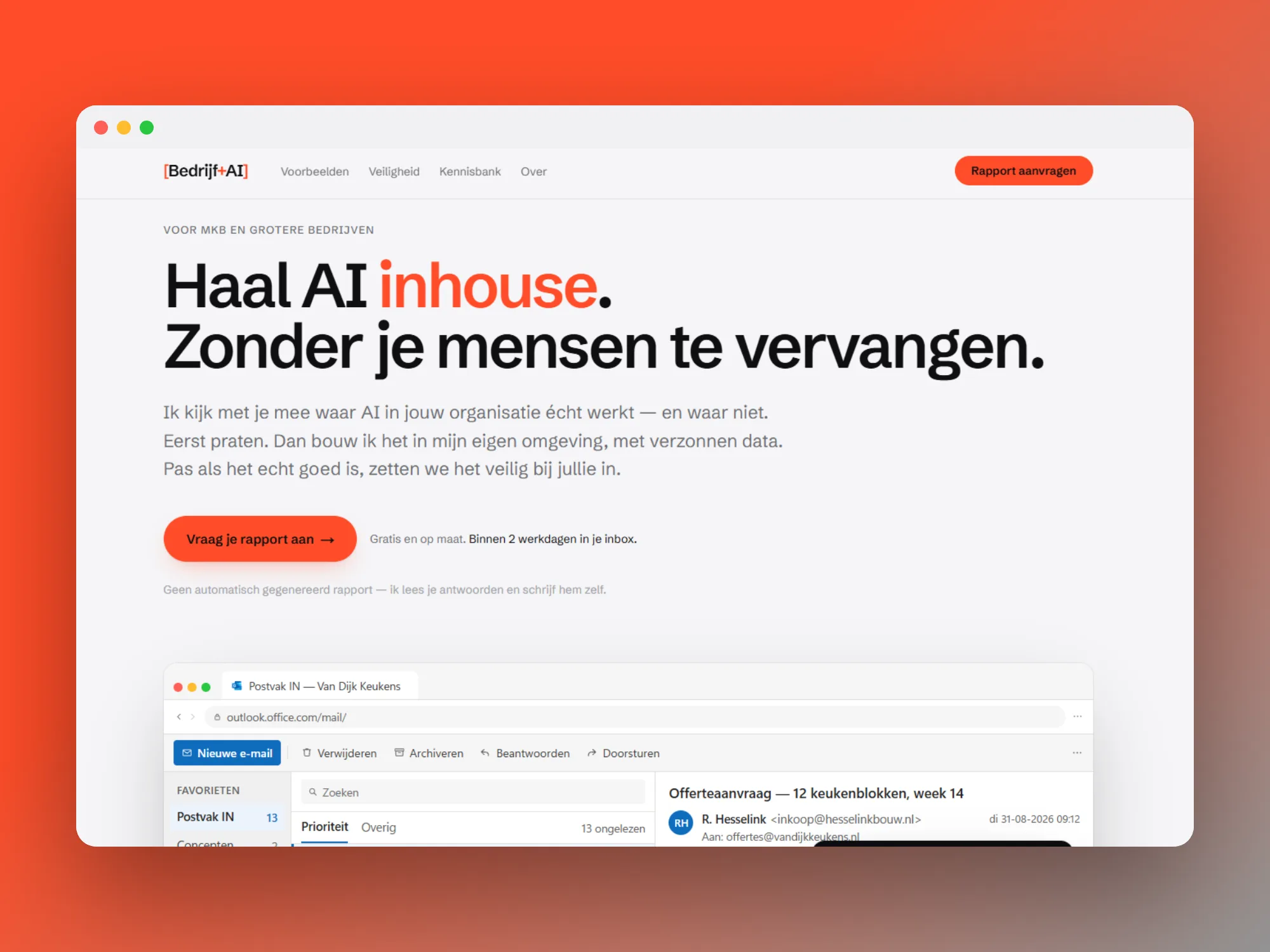 Bedrijf + AI — Website — AI-advies voor bedrijven